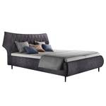 Gestoffeerd bed Valesk Antraciet - 160 x 200cm - Platweefsel