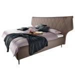 Gestoffeerd bed Valesk Modder - 200 x 200cm - Kunstleer