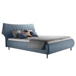 Letto imbottito Valesk Bluastro grigio - 160 x 200cm - Microfibra