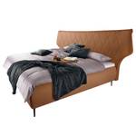 Lit capitonné Valesk Cognac - 180 x 200cm - Microfibre