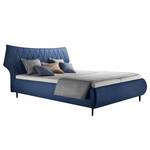 Gestoffeerd bed Valesk Donkerblauw - 200 x 200cm - Platweefsel