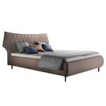 Gestoffeerd bed Valesk Modder - 160 x 200cm - Kunstleer