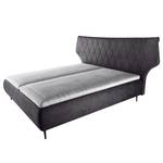 Gestoffeerd bed Valesk Antraciet - 200 x 200cm - Platweefsel