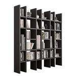 Boekenkast Emporior XII crèmewit - Mat grijs - Breedte: 216 cm