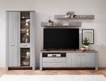 Credenza con vetrina illuminata Haglund Color grigio pallido