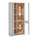 Credenza con vetrina illuminata Haglund Color grigio pallido