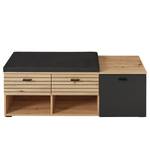 Set di 2 mobili da ingresso Cinze Effetto rovere Artisan / Nero opaco