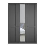 Armoire à portes battantes Marlow Graphite - Largeur : 150 cm - 1 miroir