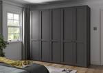 Armoire à portes battantes Marlow Graphite - Largeur : 250 cm - Sans portes miroir