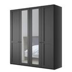 Drehtürenschrank Marlow Graphit - Breite: 200 cm - 2 Spiegeltüren