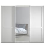 Armoire à portes coulissantes Marlow Blanc - Largeur : 250 cm - 1 miroir