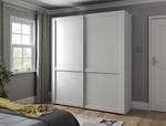 Armoire à portes coulissantes Marlow Blanc - Largeur : 150 cm - Sans portes miroir