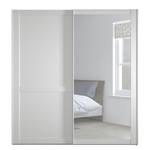 Armoire à portes coulissantes Marlow Blanc - Largeur : 200 cm - 1 miroir