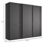 Schwebetürenschrank Marlow Graphit - Breite: 250 cm - Ohne Spiegeltür/-en