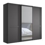 Armoire à portes coulissantes Marlow Graphite - Largeur : 250 cm - 1 miroir