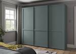 Armoire à portes coulissantes Marlow Vert pâle - Largeur : 250 cm - Sans portes miroir