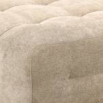 Gestoffeerde hocker Ginzo Geweven stof Stormy: Beige