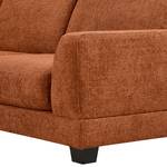 Ecksofa Renera mit Ottomane Chenille Leyla: Terracotta - Ottomane davorstehend links