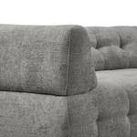 Ecksofa Ginzo mit Ottomane Chenille Gelia: Grau - Ottomane davorstehend rechts