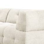 Ecksofa Ginzo mit Longchair Chenille Gelia: Creme - Longchair davorstehend links