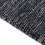 Laagpolig vloerkleed Kelim Mia katoen - omkeerbaar - Zwart - 160 x 230 cm
