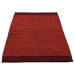 Tappeto a pelo corto Kelim Mia Cotone - Reversibile - Rosso - 200 x 290 cm