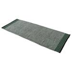 Tapis de couloir Kelim Mia Coton - Réversible - Vert - 80 x 350 cm