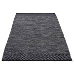 Tapis Kelim Mia Coton - Réversible - Noir - 200 x 290 cm