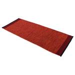 Tapis de couloir Kelim Mia Coton - Réversible - Rouge - 80 x 400 cm