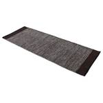 Tapis de couloir Kelim Mia Coton - Réversible - Marron - 75 x 200 cm