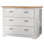 Verschoningscommode Sinala witte pijnboomhouten look/Artisan eikenhouten look