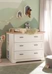 Verschoningscommode Sinala witte pijnboomhouten look/Artisan eikenhouten look