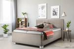 Gestoffeerd bed Harmonie Flex vierkant Crème - 160 x 200cm - Platweefsel