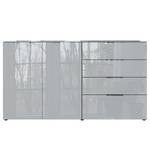 Sideboard Oakland 184 cm Glas - Silbergrau / Graphit