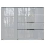 Sideboard Oakland 134 cm Glas - Silbergrau / Graphit