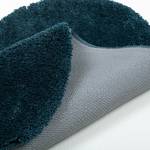 Tapis de bain Cozy Bath Uni ovale Polyester - Bleu pétrole - Bleu pétrole