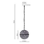 Hanglamp Hermi type J ijzer; messing - 1 lichtbron - Diameter: 30 cm