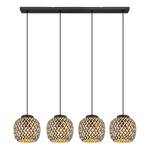 Hanglamp Colly type A massief bamboehout/ijzer - 4 lichtbronnen