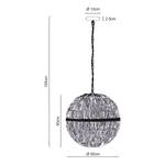 Hanglamp Hermi type J ijzer; messing - 1 lichtbron - Diameter: 50 cm