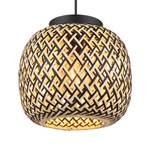 Hanglamp Colly type B massief bamboehout/ijzer - 1 lichtbron - Diameter: 30 cm