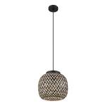 Hanglamp Colly type B massief bamboehout/ijzer - 1 lichtbron - Diameter: 30 cm