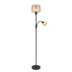 Lampadaire Giuseppe Verre coloré / Fer - 1 ampoule - Beige