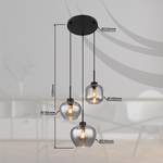 Suspension Matt - Type A Verre coloré / Fer - 3 ampoules