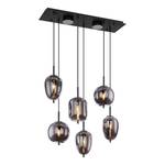 Suspension Blacky - Type C Verre dépoli / Fer - 6 ampoules