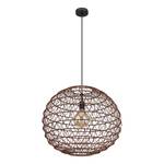 Hanglamp Rivard papier/ijzer - 1 lichtbron - Bruin - Diameter: 59 cm