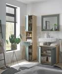 Salle de bain Fusa - 3 éléments Vert roseau / Imitation chêne Sonoma