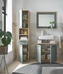 Salle de bain Fusa - 3 éléments Vert roseau / Imitation chêne Sonoma