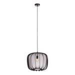 Hanglamp AMAL ijzer/polyester - 1 lichtbron - Zwart - Diameter: 50 cm