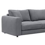 Ecksofa LAYAA mit Longchair Webstoff Saia: Steingrau - Breite: 286 cm - Longchair davorstehend rechts