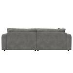 Ecksofa LAYAA mit Longchair Bouclé Stoff Bony: Grau - Breite: 238 cm - Longchair davorstehend links